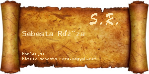 Sebesta Róza névjegykártya